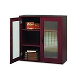 Safco Products 9442MH Apres Modular Storage Cabinet 2 Door Mahogany [並行輸入品]