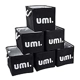 [Amazonブランド] Umi(ウミ)収納バスケット 収納かご インナーケース 小物・おもちゃ・衣類収納 折りたたみ リンネル素材 耐湿