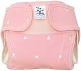 村信 日本製 新生児用 星柄 綿おむつカバー 60cm ピンク JF100A