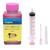 superInk 100ml ライトマゼンタ（昇華）詰め替え 互換 インク エプソン用（全機種対応） + 手袋1組 + 10ml注入器 + 針 + キャップ