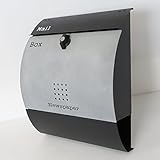 郵便ポスト郵便受け北欧モダンデザイン大型メールボックス 壁掛けプバイカラー灰色ポストpm038