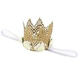 Tonsee ベビー ガールズ ヘッドバンド 可愛い フラワー クラウン ヘアバンド ストレッチ 髪飾り (ベージュ)