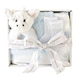 Little Giraffe リトルジラフ 【BabyRose限定】 シェニール BOX入りギフト3点セット ブルー lg0401-01