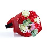 Yobansa 造花 フレグランス ソープフラワー プレゼント 花束 石鹸 薔薇 枯れない 花 バラ ブーケ プレゼント 結婚祝い 誕生日 母の日 父の日 定年祝い 還暦祝い 新築祝い 送別会 メッセ