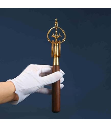 Amazon｜金剛鈴 五鈷金剛鈴 四大明王金剛鈴 大々型高さ25CM 真鍮仏具