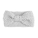 Domybest 秋冬 子供ヘアバンド コットンのベルト かわいいボウタイを飾る 編み物 百日記念 誕生日 出産祝い 暖かく保つ プリンセス風 良い弾力性 写真小道具 4-12歳に適して 7色