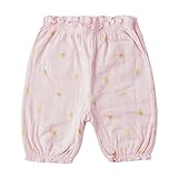 エイデンアンドアネイ パンツ バッブル ショート bubble short ベビー服 モスリンコットン (サイズ：0-3m、カラー：pink metallic gold water dot） aden