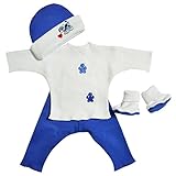 【未熟児】【低出生体重児】【早産児】【NICU】用 ベビー服：4点セット ブルーパピー (2300-3000g)