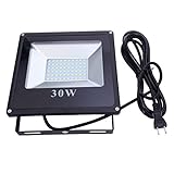 LED投光器 30W 薄型 ブラック 防水加工 LEDチップ 3mコード付き 広角120度 ledライト 看板灯 作業灯 駐車場灯 ナイター 屋内 照明 屋外 人気 昼光色