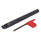 uxcell 旋削工具ホルダー スチール製ブラック バーバイト S14N-SCLCL09 14mm Shank CNC