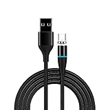 Macow充電ケーブル USBケーブル 1m マグネット 3.0A 急速充電 低負荷 360度回転 Micro TYPE-C IPN 3タイプのプラグから選択 (ブラック, TYPE-C1m)