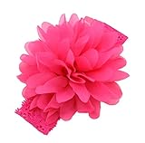 Yuelian(TM) ベビー ヘアアクセサリー フラワー ヘッドバンド ヘアバンド レース 幼児 (ローズレッド)