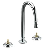 KOHLER K-7303-KE-CP Triton Widespread Lavatory Faucet with Vandal-Resistant Aerator and Rigid Connec