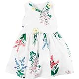 カーターズ Carter's/ フローラルサテンドレス ホワイト ワンピース 12ヶ月【並行輸入】