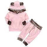 サクララ(Sakulala) ベビー服 女の子 上下セット キッズ 赤ちゃん シャツ+パンツ クマ耳付き フード付き クラ ピンク かわい 長袖 秋 出産祝い (80)