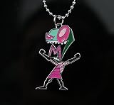 Invader Zim Alien GirロボットGlitter GAZ DIB ZIMネックレスハロウィンギフト