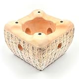 村の鍛冶屋 珪藻土 飛騨こんろ 5号 14.5×14.5×高さ13cm 伝統的な日本製コンロ