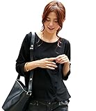 Angeliebe エンジェリーベ マタニティ トップス 授乳 しやすい 裏起毛 アシンメトリ 2WAY プルオーバー 産前 産後 妊婦服 長袖 フリー ブラック 21706 21706500