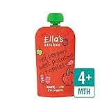 キッチン、赤ピーマン、サツマイモ＆リンゴのステージ1 120グラム (Ella's) (x 6) - Ella's Kitchen Red Peppers, Sweet Potatoes & Appl