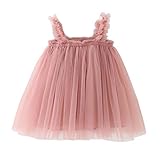Mum&nny ベビーチュチュスカート ふんわり チュールワンピース チュニック 吊りスカート プリンセス風 誕生日祝い 記念撮影 ピンク 100