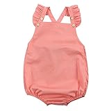 Ochine　新生児　幼児　女の子　純色　ロンパース　ブラック　ピンク　ノースリーブ　カバーオール　可愛いボタン付き　パジャマにも　カジュアル　0～18ヶ月設　70　80　90　100