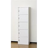 鍵付き5段ボックス ホワイト【組立】 生活用品 インテリア 雑貨 インテリア 家具 収納家具 その他の収納家具 [並行輸入品]