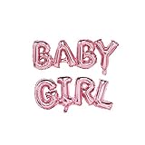 Baby Girlバルーンピンク|女の子|赤ちゃん女の子のベビーシャワーデコレーション、ベビーシャワーホイルバルーン文字| Mylar Balloons Girl、18インチ