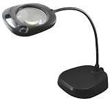 MIZAR-TEC スタンドルーペ 倍率2倍 レンズ径130mm フレキシブルアーム LEDライト付き 日本製 CMS-130L