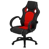 不二貿易 レーシングチェア サーキット 合成皮革 レッド 55573