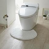 [ベルメゾン] トイレマット 洗える マット ホワイト ミニ(円形)マット・フタカバーなし