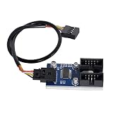 Xiwai マザーボード 9ピン USB 2.0 ヘッダー 1-2 メス 延長ケーブル HUB コネクター アダプター ポート マルチライア