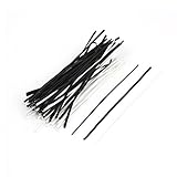 uxcell ケーブルタイ　ナイロン結束バンド　ツイスト　ファスナー　キャンディバッグ　パッケージ　ホワイト　ブラック　100mm x 1.8mm　100本入り