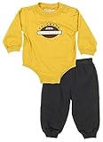 Colorado Buffaloes NCAAベビー男の子クリーパートップとパンツセット、ゴールド&ブラック