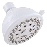 LDR 520 5339WT Flat Design 5 Function Massage Showerhead, White [並行輸入品]