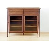 サイドボード キャビネット リビングボード 幅100cm カラー：ミディアムブラウン