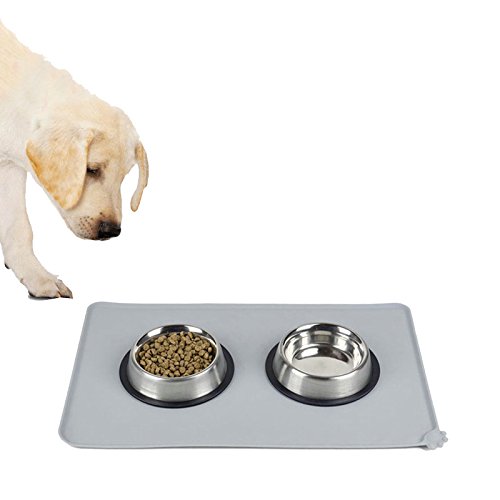 ペット用食事マット 犬 猫用 ペットマット 食事トレー 食器/給水器 ボウル置き用食事敷物 滑り止め 中小型犬 清潔 シート 玄関 トイレマット 犬猫向け ボウル置き用
