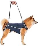 【歩行が楽】 介護用ハーネス 犬 ハーネス 介護 歩行補助 老犬 補助ハーネス リハビリ 介護用品 夜も光る 犬介護用品 歩行器 犬介護 (M)