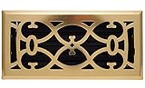 4 " x 14 "真鍮Victorian床登録グリル – モダンContempo Decorative Grate – HVAC ventダクトカバー – 真鍮メッキ