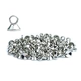 prendre ヒートンキャップ ピンなし ネジなし レジン 金具 パーツ アクセサリー 手芸 ハンドメイド イヤリング ピアス ストラップ キーホルダー クラフト 貼り付け用 （シルバー/4mm） PR-HCAP-100ST-4-SV