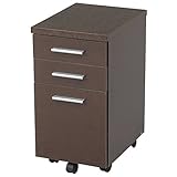 【代引き不可】 不二貿易 (FUJIBOEKI) スリムインキャビネット カラー:ダークブラウン キャスター付 SC-3056BR