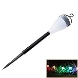 CrazyFire ソーラーライト 七色ループ変換 自動充電/点灯 防水 イルミネーション アウトドアライト (1個)