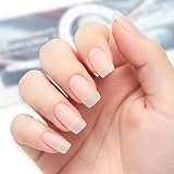 COLORBIRD ネイルチップ 超薄 ショート クリア サンディング 自然なフィット感 つけ爪 (スクエアオフS, 300pcs)