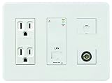 Abaniact(アバニアクト) Wi-Fi アクセスポイント付情報コンセント (2口コンセント・LAN・TEL・TV付)