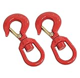Wennow 1 Tonドロップ鍛造カーボンスチールスイベルEyeフック3 /8シャックルW/ラッチ – 2pc