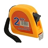 デュアルスケール2メートルリトラクタブルメトリックスチール巻き尺オレンジ2M