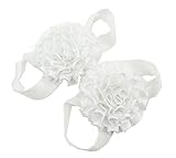 Yuelian(TM) ベビー靴下 赤ちゃん 花付け ソックス 出産祝 贈り物 (ホワイト)