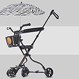 赤ちゃんの四輪の粉々に耐える軽量折りたたみ子供のトロリートレンドアドベンチャー旅行システムの範囲航空アルミニウムブラック6/3 (サイズ さいず : A)