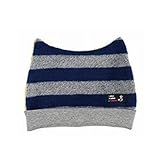 スタンプル 両面フリースねこキャップ ベビー ネイビーミックス XSサイズ 61488