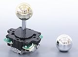 三和電子 基板タイプ 静音 高反発 ジョイスティック レバー ゴールド JLF-TPRG-8BYT-SK-AU 平鉄板 シャフトカバー付 ガイドプレート 8方向固定