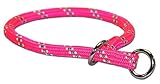 Morrco 犬 首輪 チョークカラー 中型犬 マウンテンチョークカラー ピンク [サイズ14：太さ (0.8cm) / 長さ (35cm)]